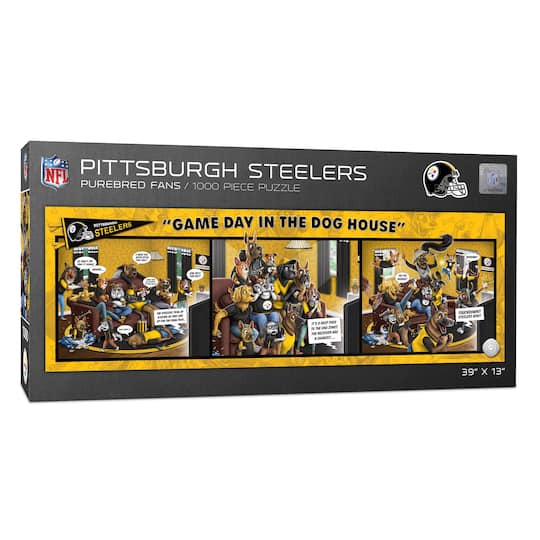 NFL Game Day in the Dog House 1,000 Piece Puzzle